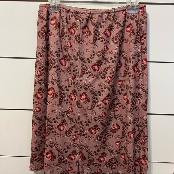 Y2K Pink Floral Midi Skirt - Picture 2 of 4